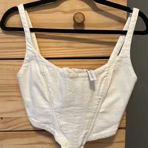Off white Zara corset top